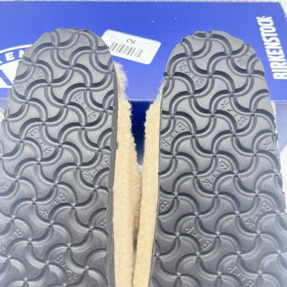 Birkenstock Arizona Big Buckle Shearling Teddy Eggshell Platform Sandal EU 36 - Picture 12 of 13